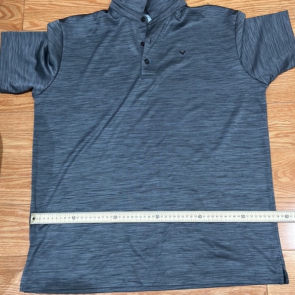 Callaway Mens Opti Dri Gray Performance Golf Polo Shirt, size L - Picture 4 of 5